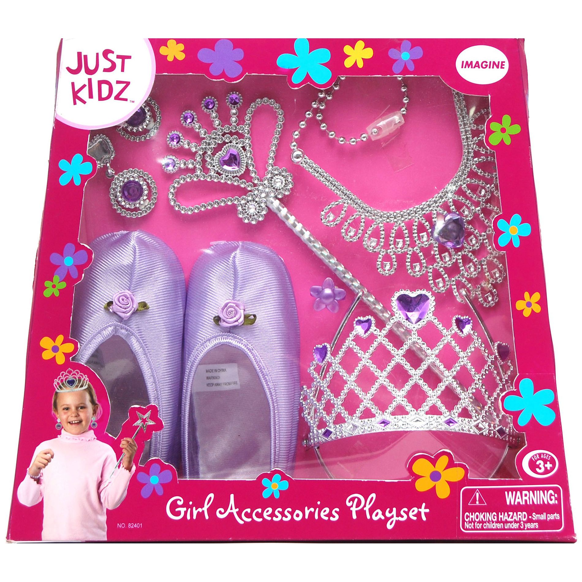 Just Kidz 8pc Soft Slippers Girls Playset - Purple at Kmart.com