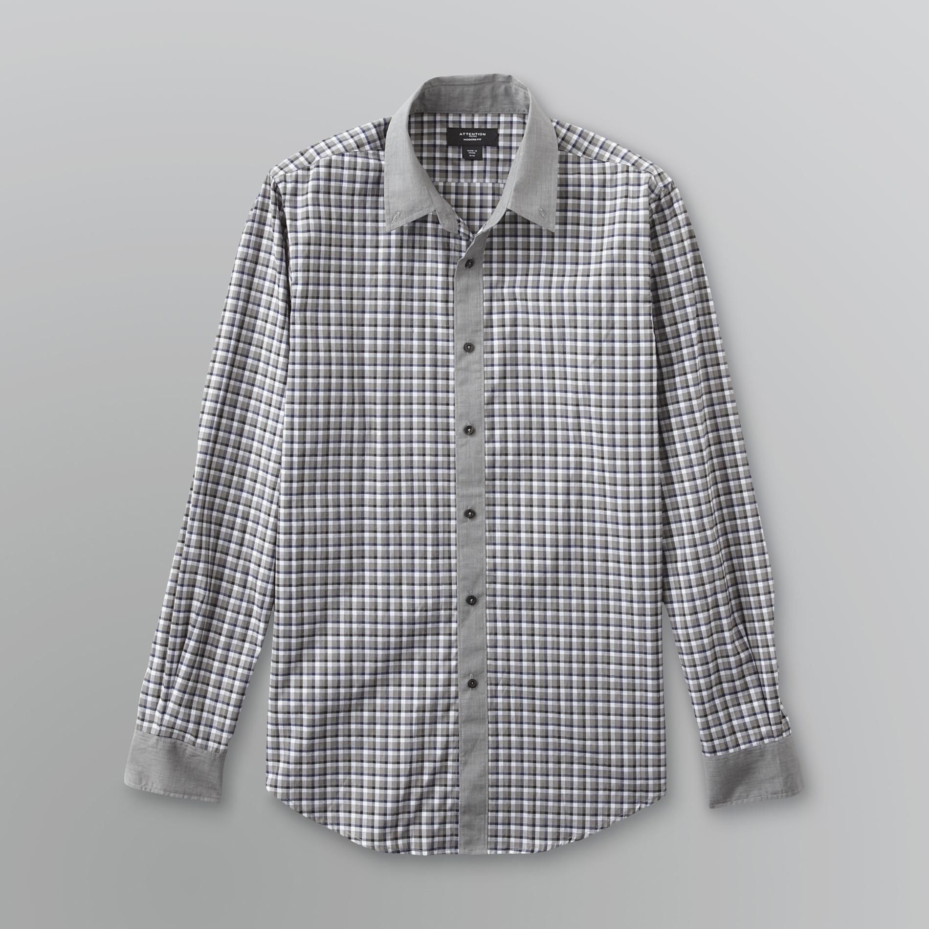 Attention Men's Plaid Dress Shirt at Kmart.com