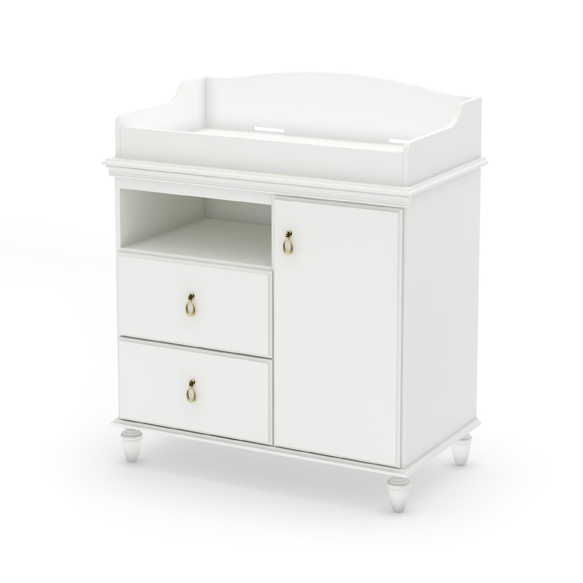 South Shore Moonlight Collection Changing Table Pure White