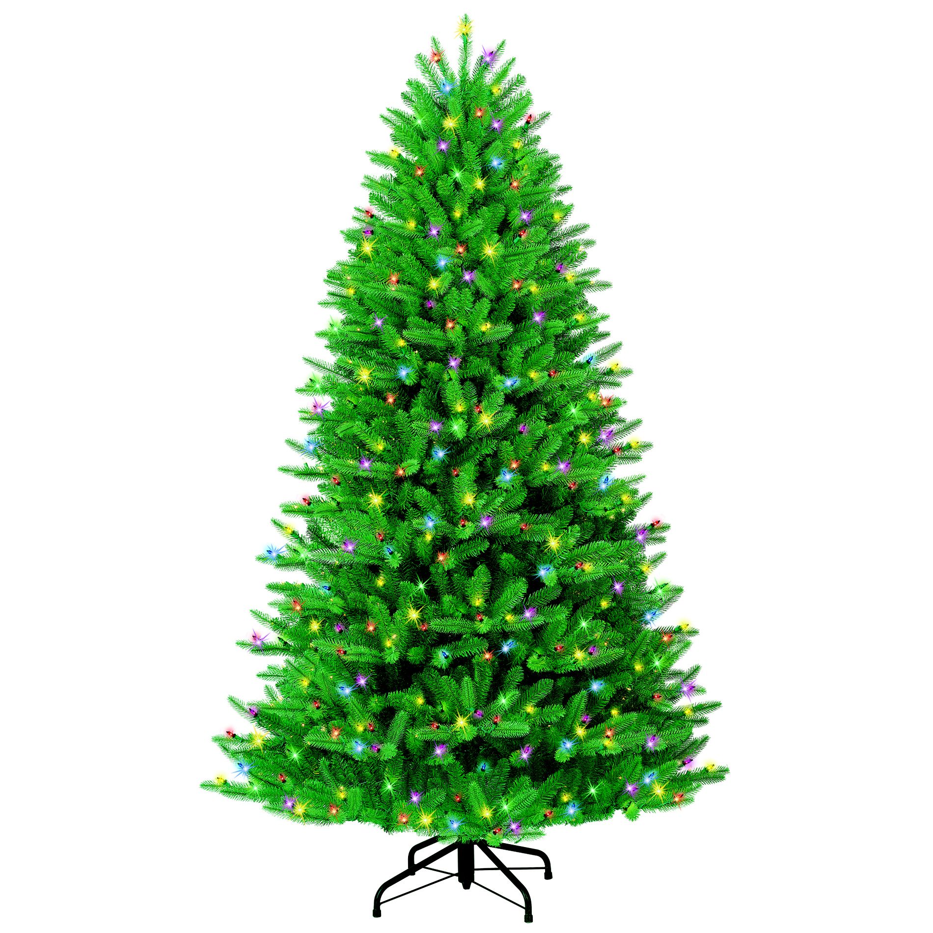 7 Ft. Multi-Color Pre-Lit Green Artificial Christmas Tree at Sears.com