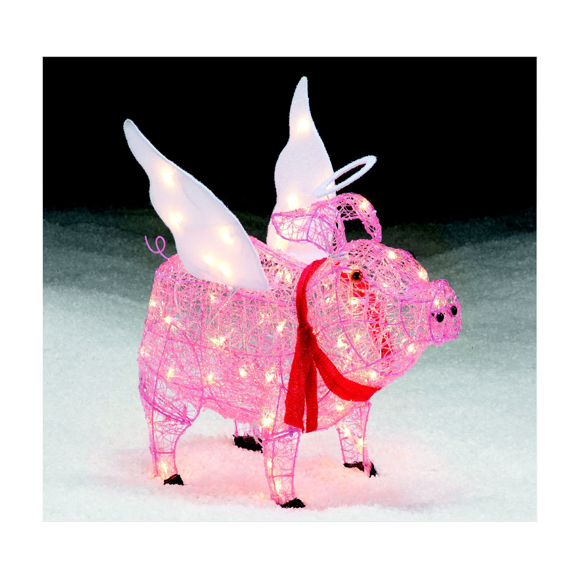 Pig Angel Lawn Figures Spread Smiles This Christmas With Sears