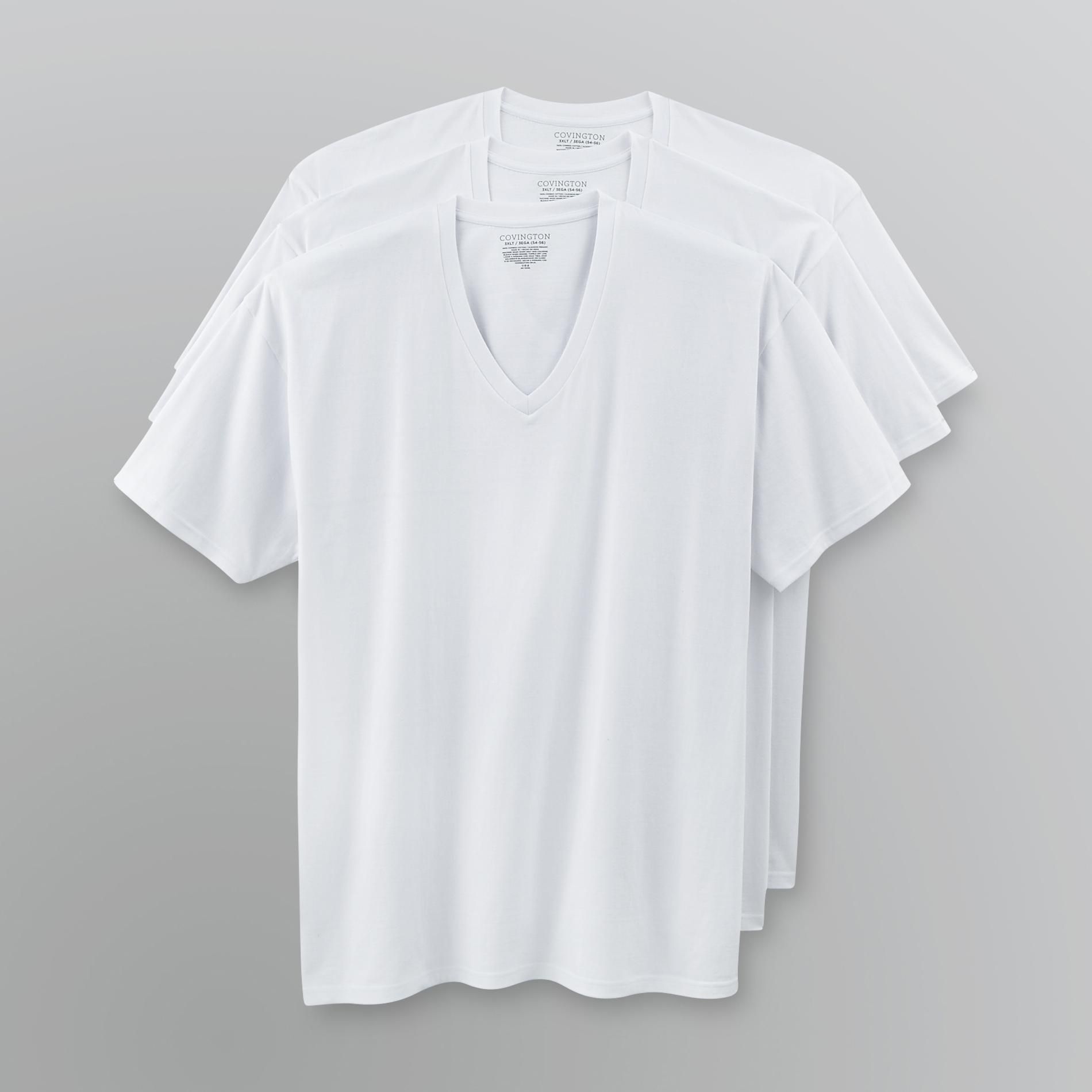 Covington Men's Big & Tall Heavyweight V-Neck T-Shirts - 3 Pack at mygofer.com
