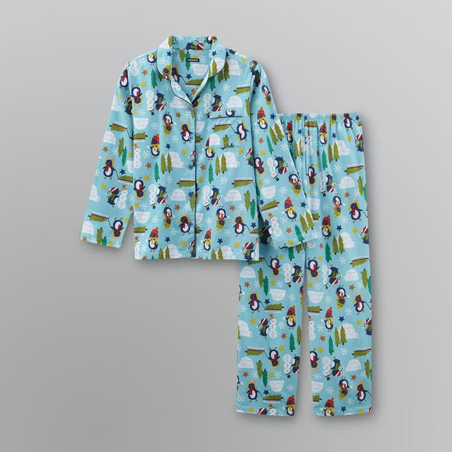 Joe Boxer Women's Flannel Pajama Set Penguin
