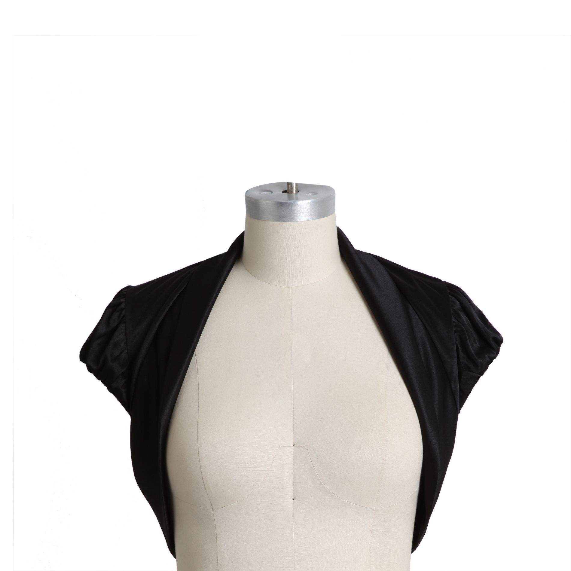 Speechless Junior's Sweater Silky Knit Ruched Shrug Black at Sears.com