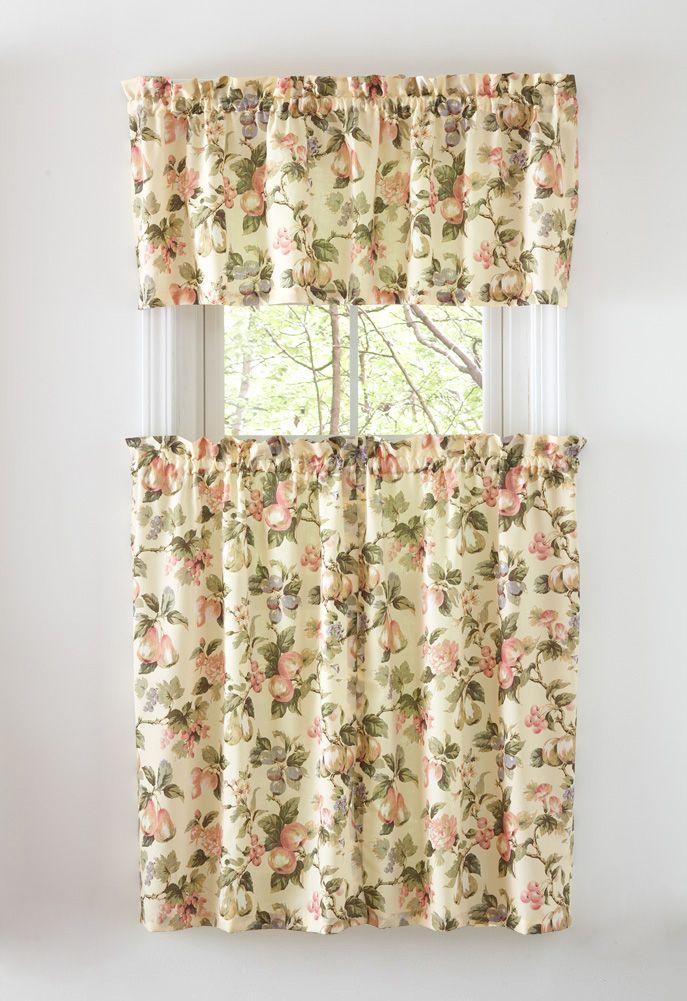Essential Home ‘Summerhill’ Tier Curtains- 50 in. x 36 in. at Kmart.com