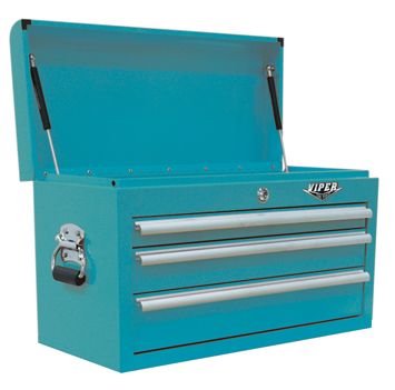 Viper Tool Storage 26" 3 Drawer 18G Steel Top Chest, Teal at Sears.com
