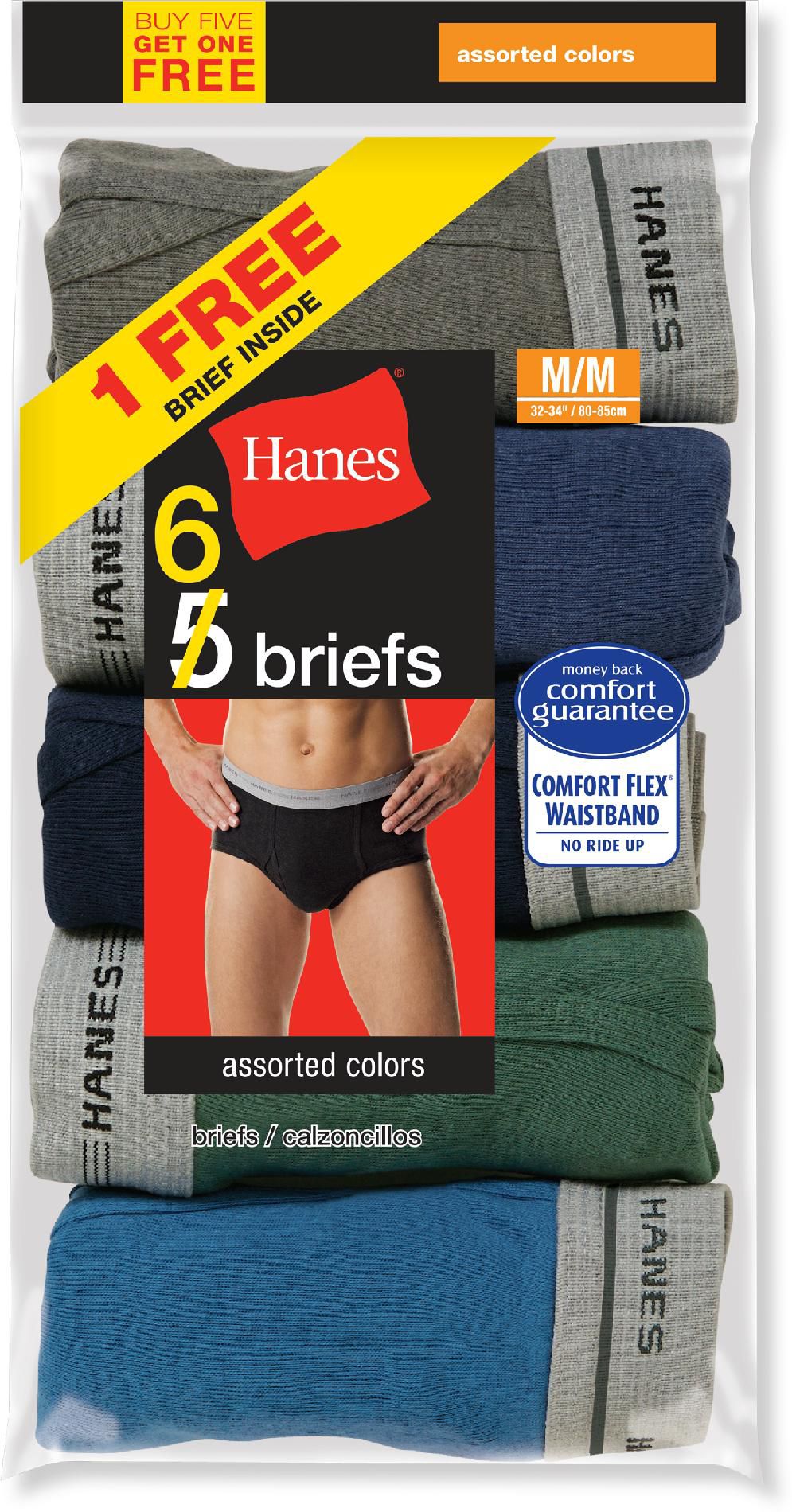 Hanes Men's Briefs 6pk Comfort Flex Waistband Assorted at Kmart.com