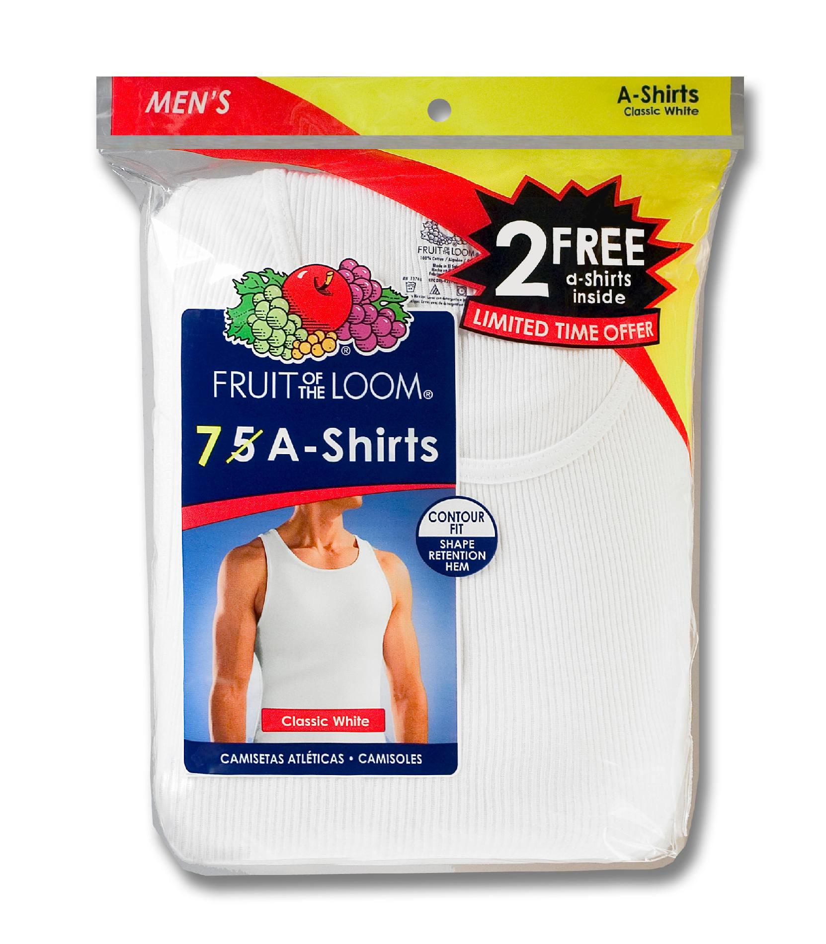 Fruit of the Loom Men's Sleeveless Tops 7pk Contour Fit Tank at Kmart.com