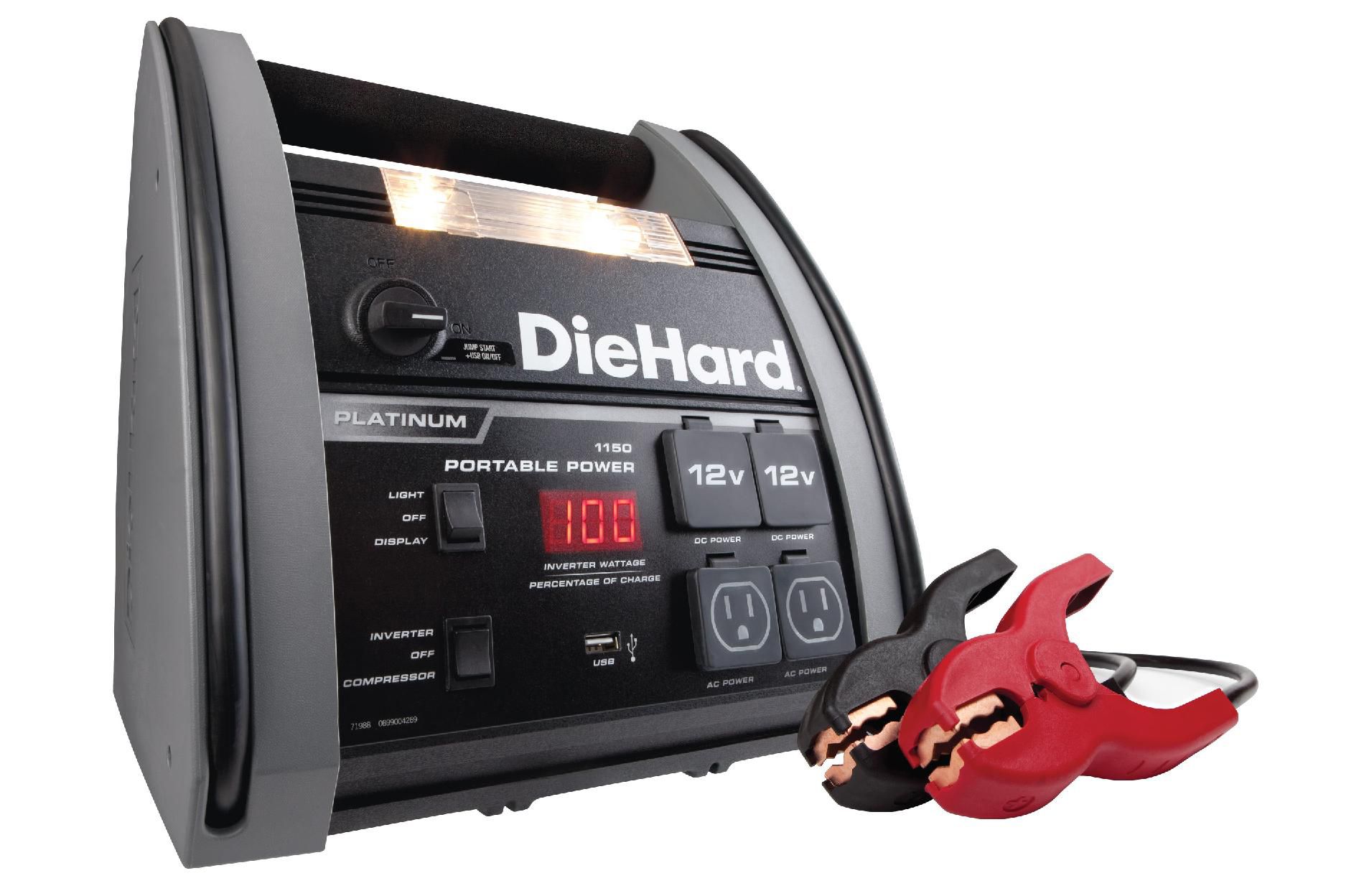 DieHard Platinum Portable Power 1150 with JumpStarter & Air Inflator Diehard 1150 Portable Power Not Charging