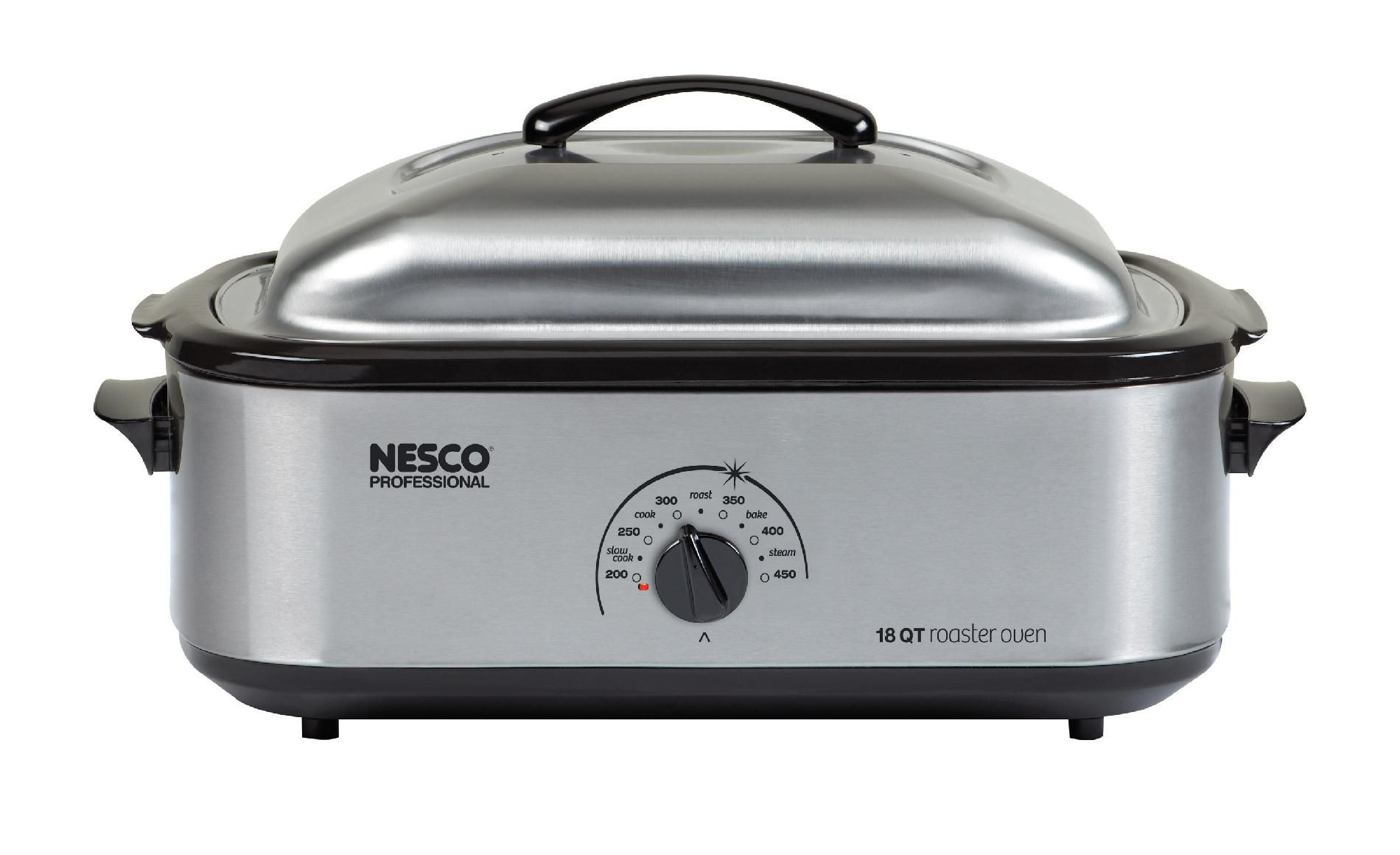 Nesco 6 Qt Porcelain Roaster With Nonstick Cookwell