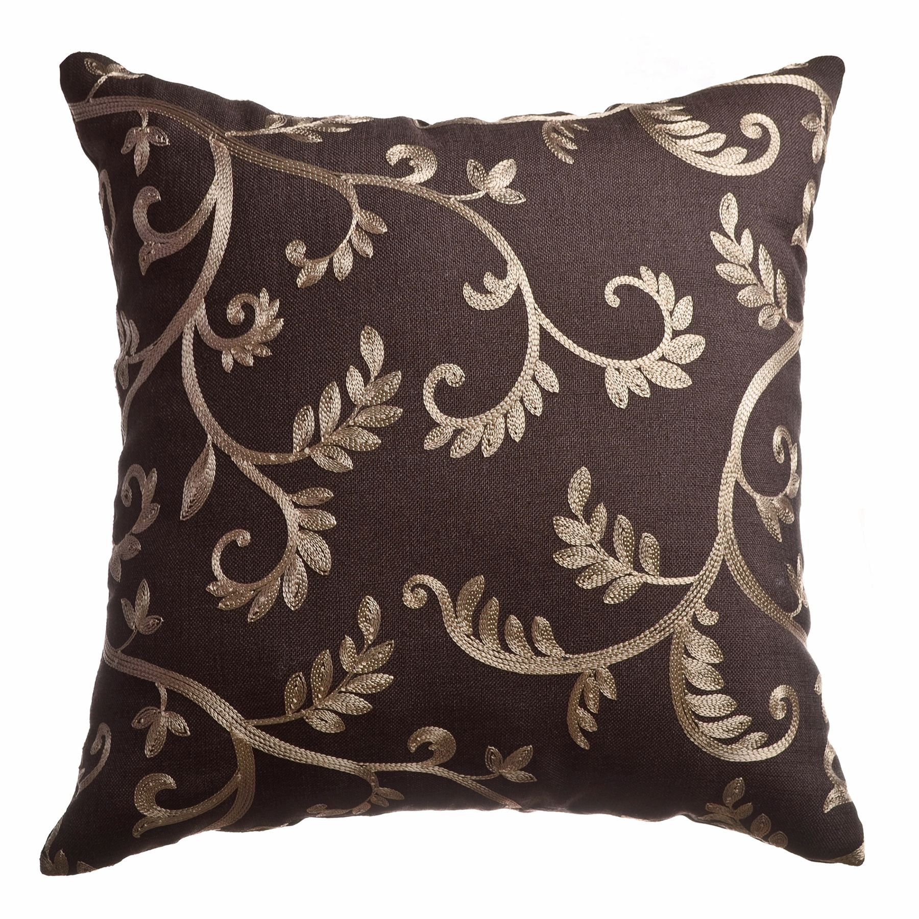 Softline Home Fashions, Inc Margot Chocolate 18x18 Decorative Pillow - Home - Home Decor ...