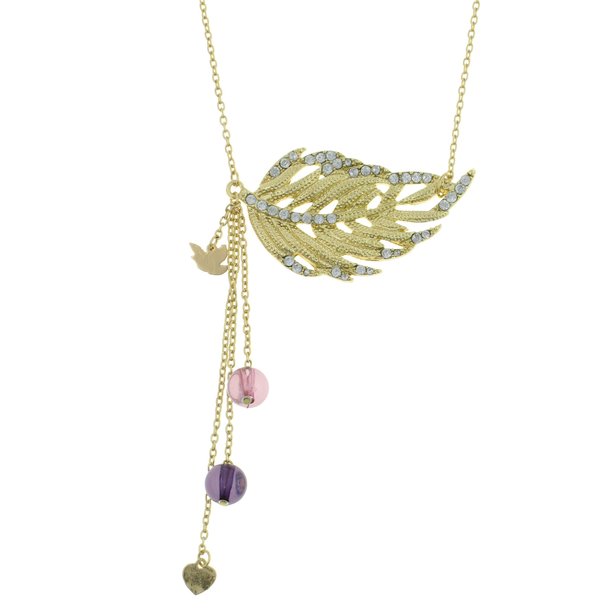 Dream Out Loud by Selena Gomez Necklace Metal Feather Stones Beads Gold at Kmart.com