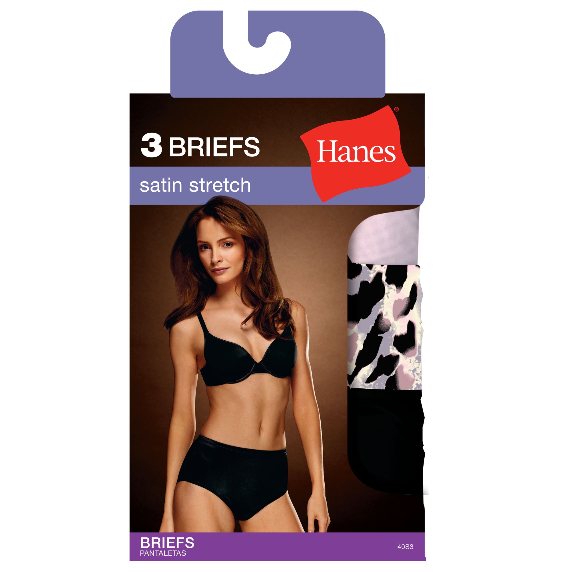 Hanes Women’s Briefs 3 Pk Stretch Satin Multicolored at Kmart.com