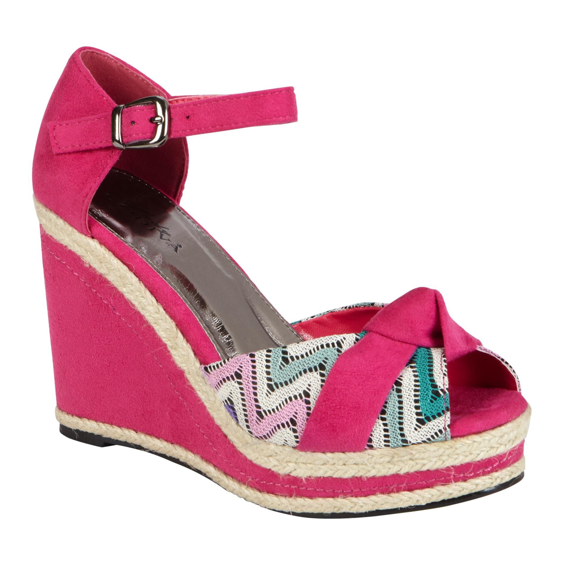 Lady Godiva Women's Caley Wedge Sandal - Pink at Kmart.com