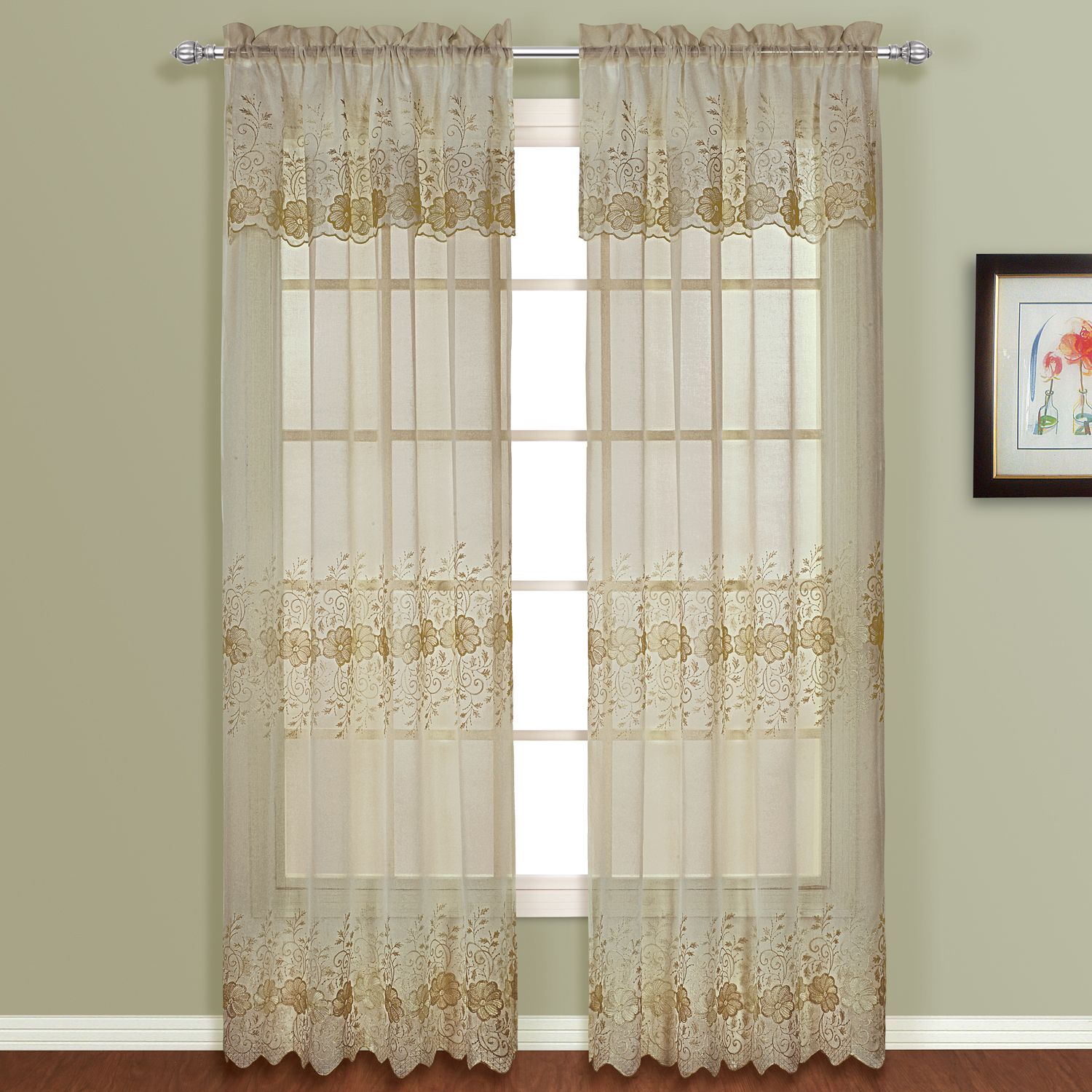 United Curtain Company Marianna 50 Quot X 63 Quot Set Of Two