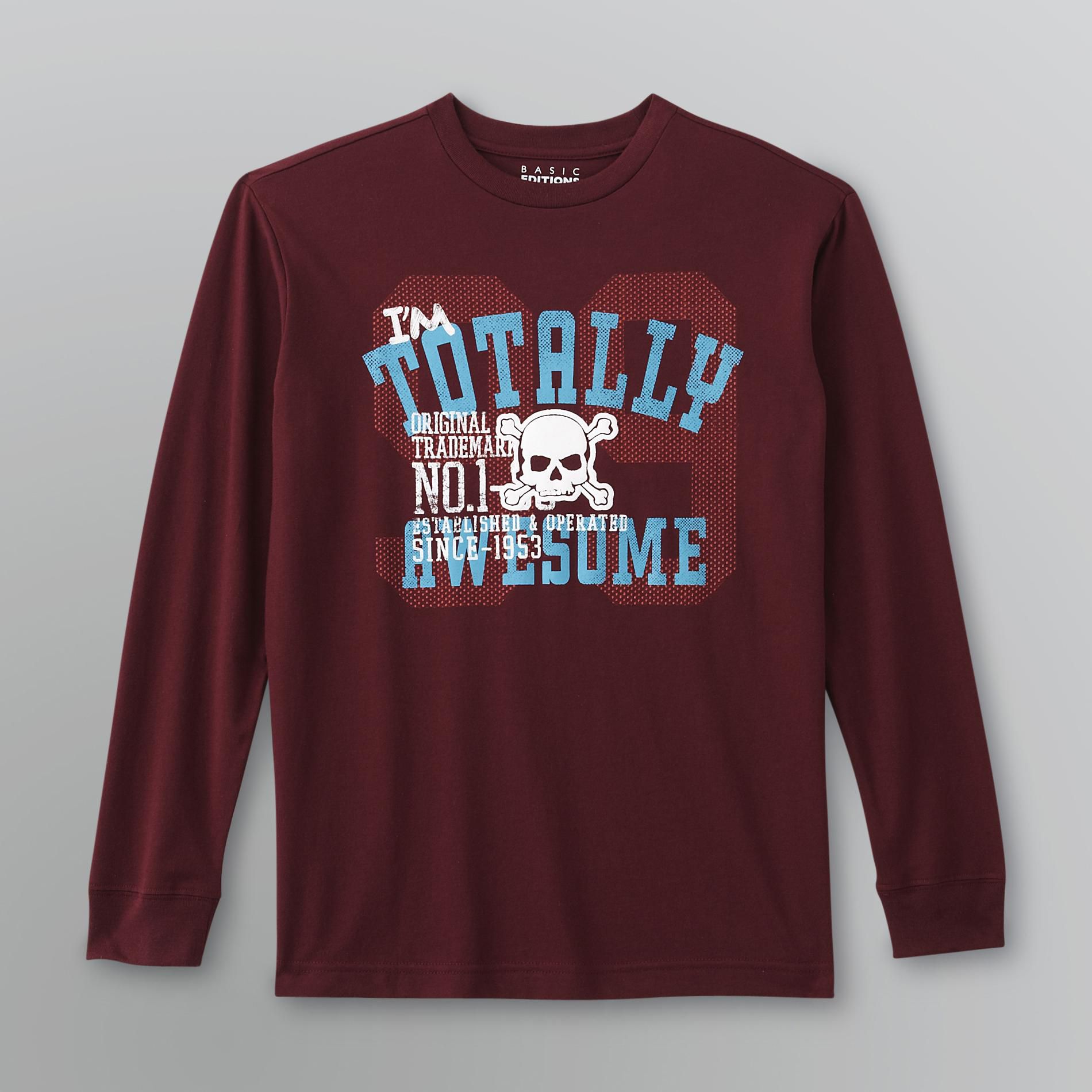 Basic Editions Boy's Awesome Long Sleeve T-Shirt at Kmart.com
