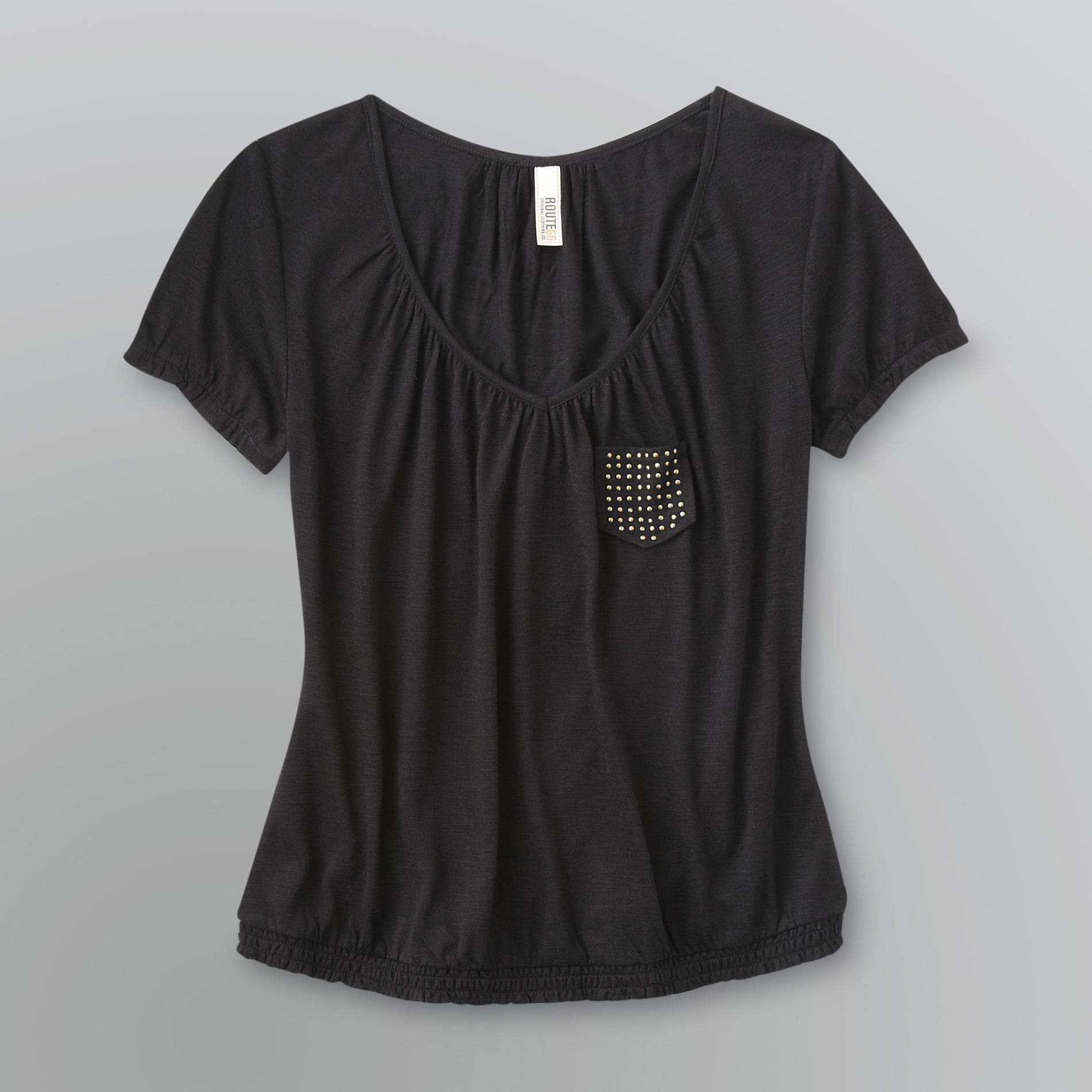 Route 66 Women's Deep V-Neck Peasant Top at Kmart.com
