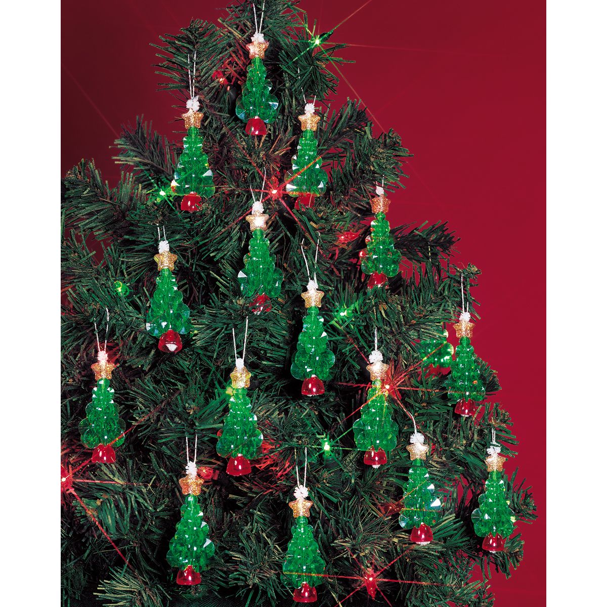 Holiday Beaded Ornament Kit-Mini Trees 2-1/4" Makes 24 at Kmart.com