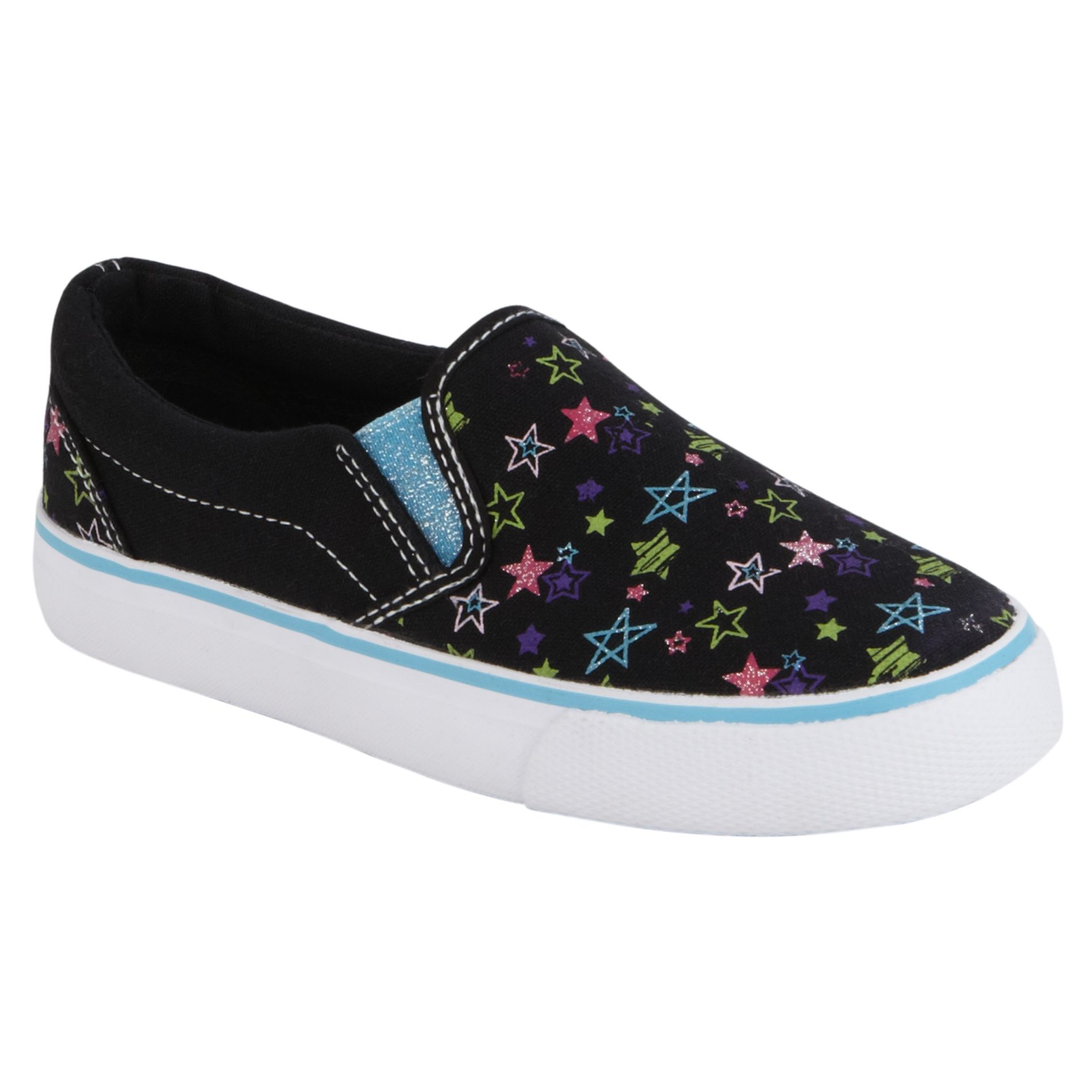 Joe Boxer Girl's Remix Twin Gore Canvas Shoe - Black/Turquoise at Kmart.com