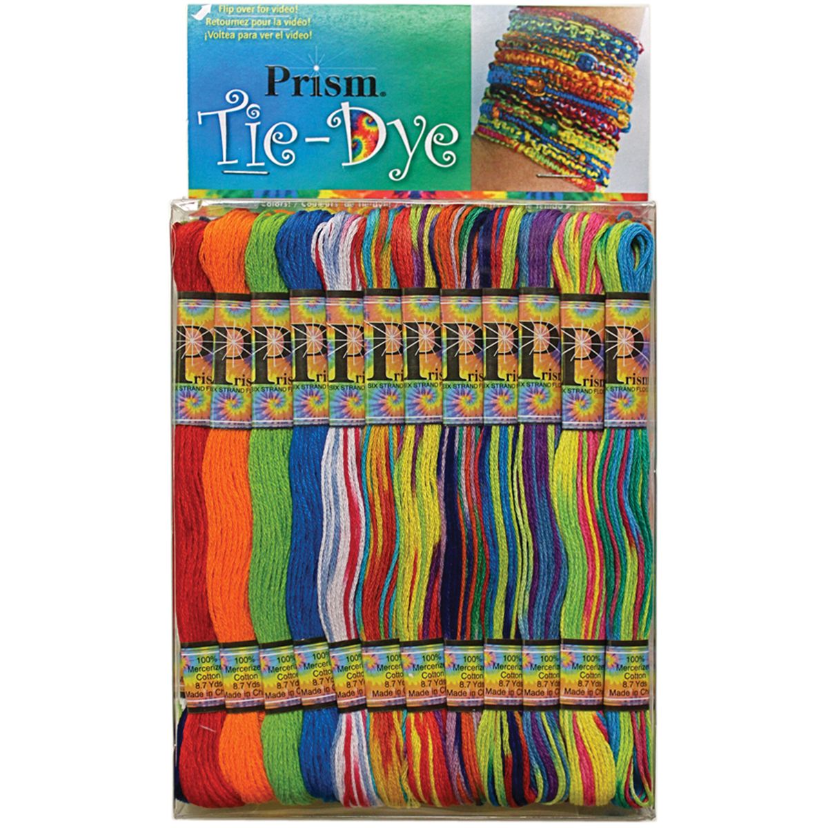 UPC 077540307753 product image for Prism Six-Strand Floss Pack 8 Meters 36/Pkg-Tie Dye | upcitemdb.com
