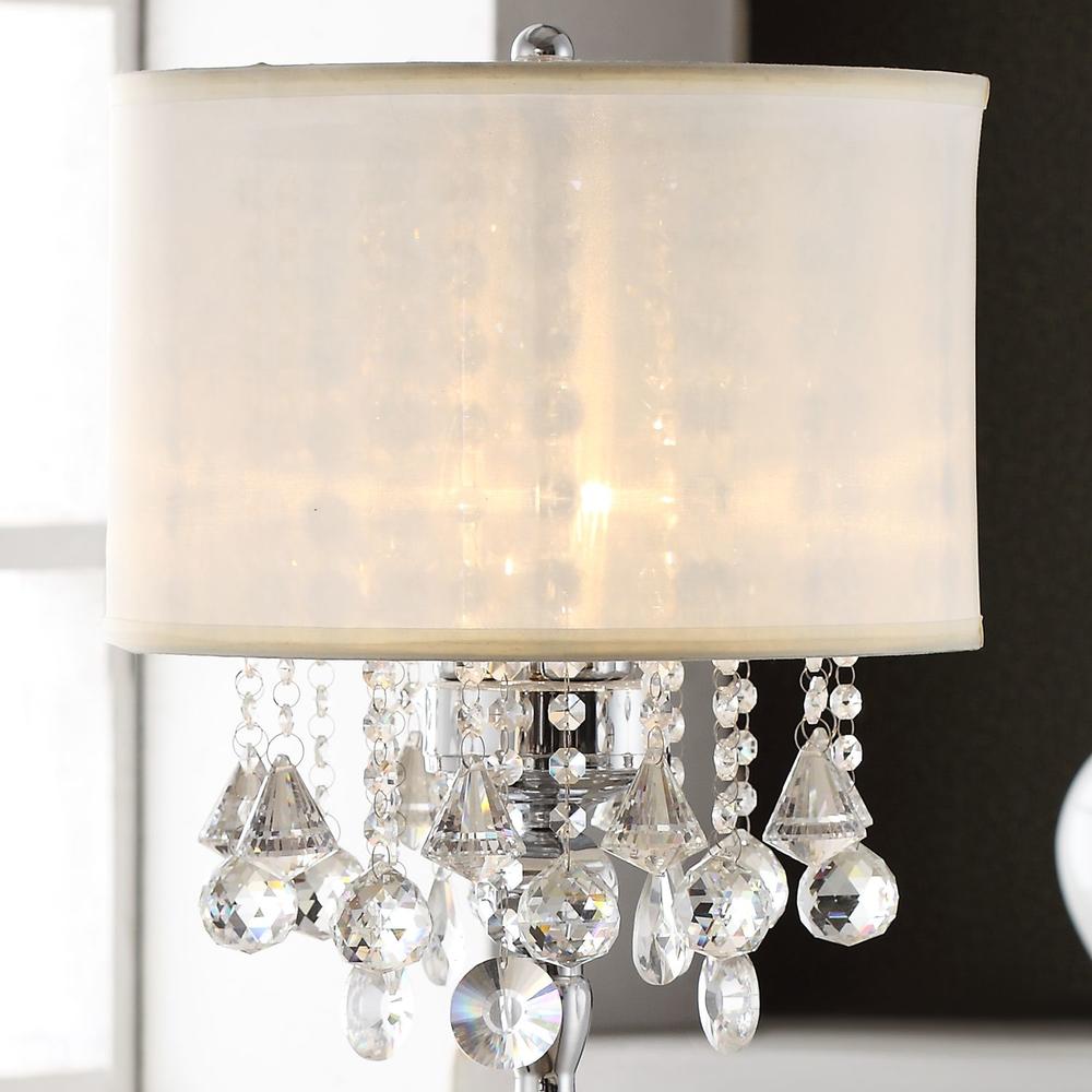 Crystal Drops Chrome Table Lamp