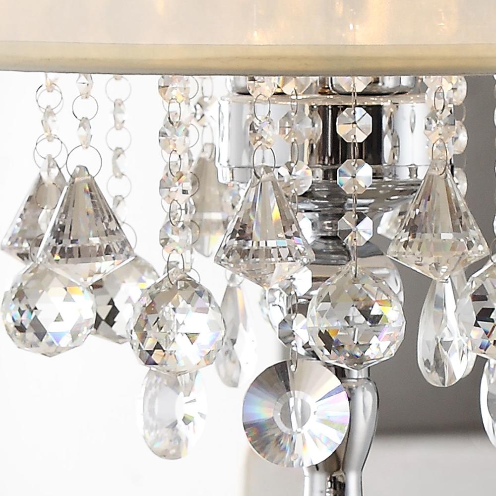 Crystal Drops Chrome Table Lamp