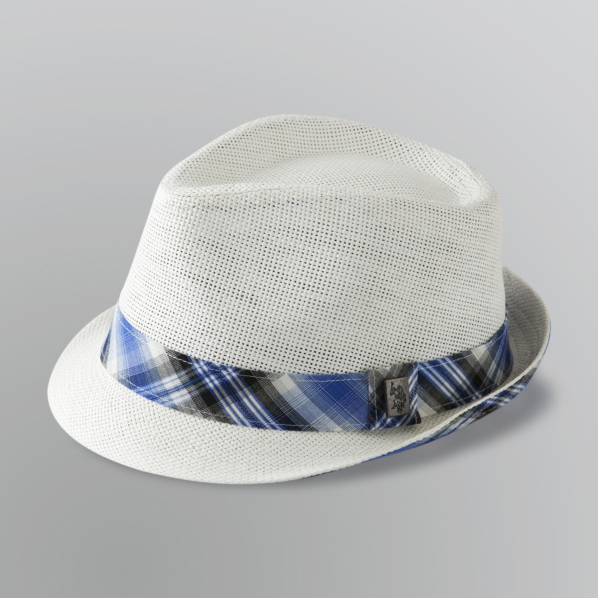 US Polo Assn. Men's Stingy Brim Straw Fedora - Plaid Band at Sears.com