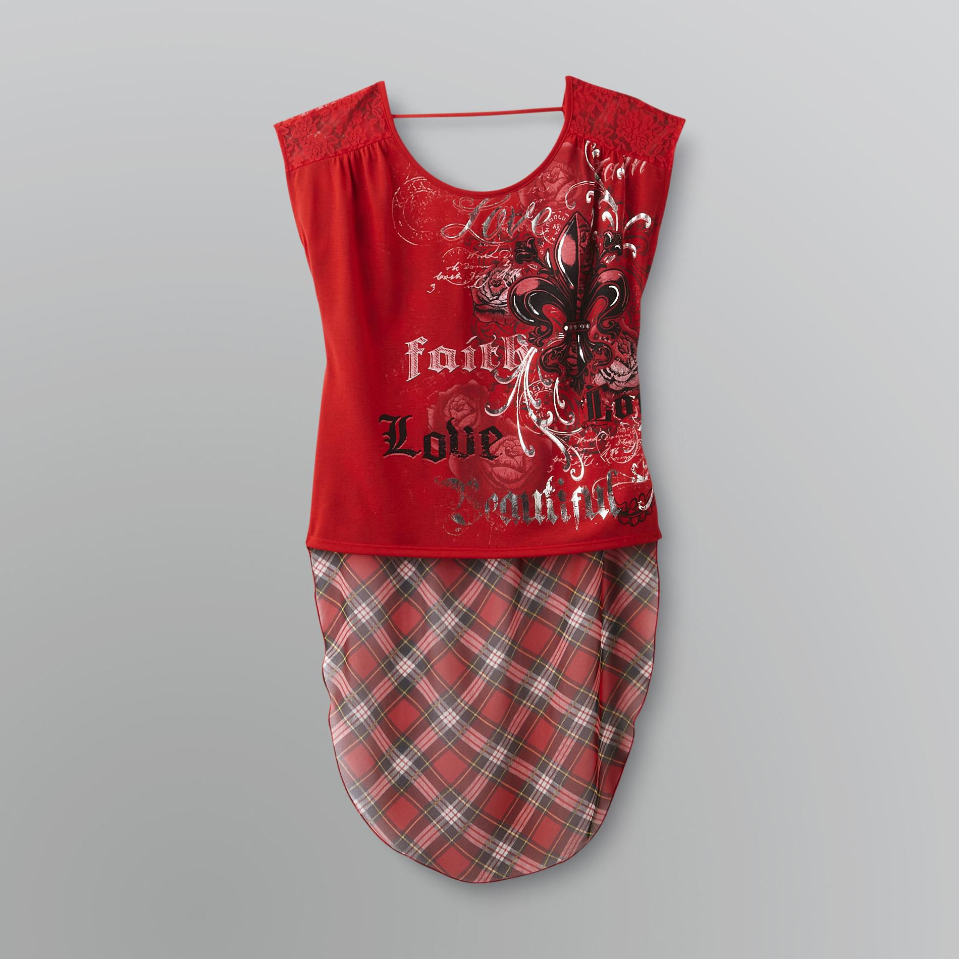 Bongo Junior's High-Low Punk Top - Faith at Kmart.com