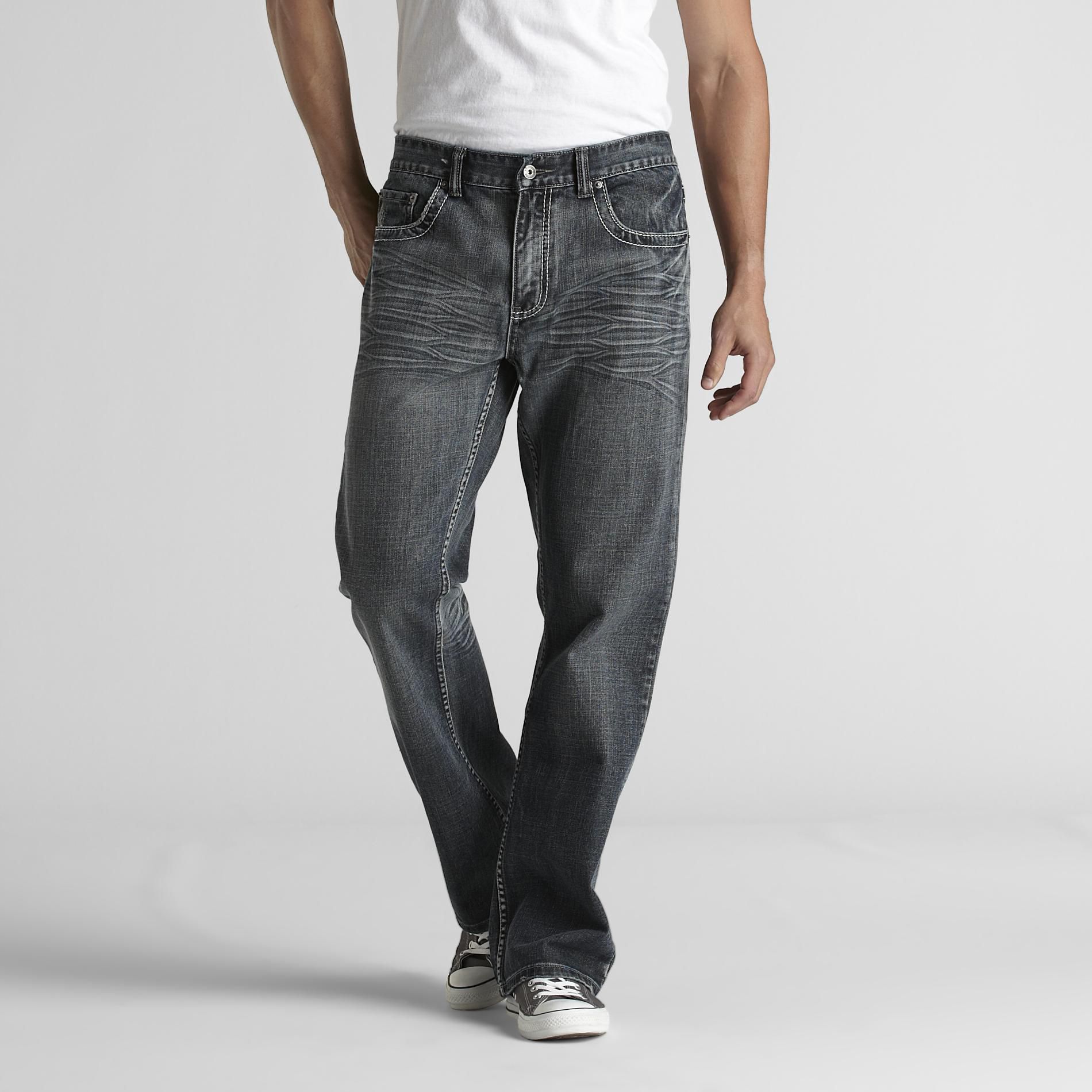 Route 66 Men's Distressed Slim Boot Jeans at Kmart.com