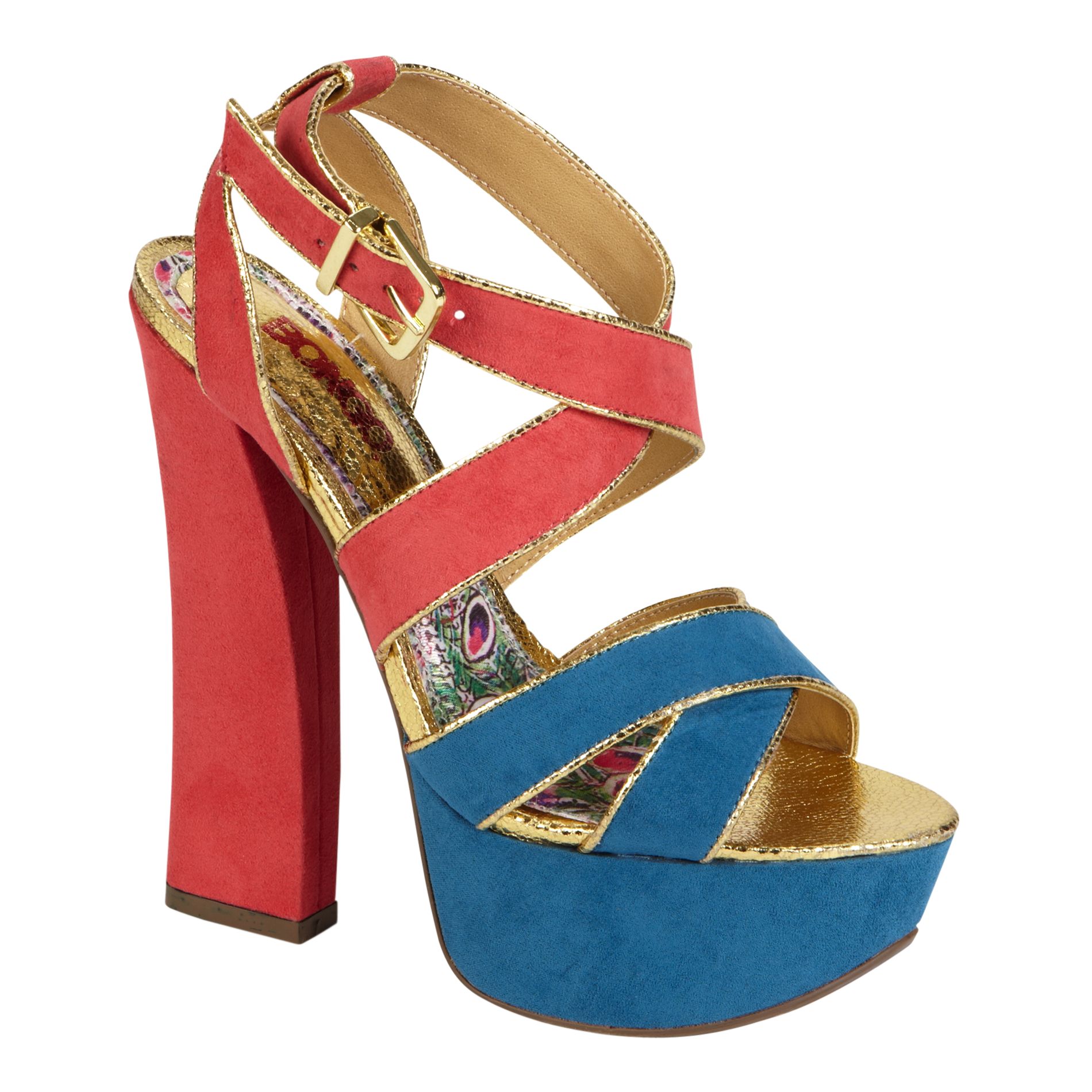 Bongo Women's Anastasia Colorblock Dress Sandal - Blue/Pink at Kmart.com