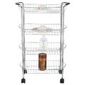 Chrome 4-Tier Storage Cart