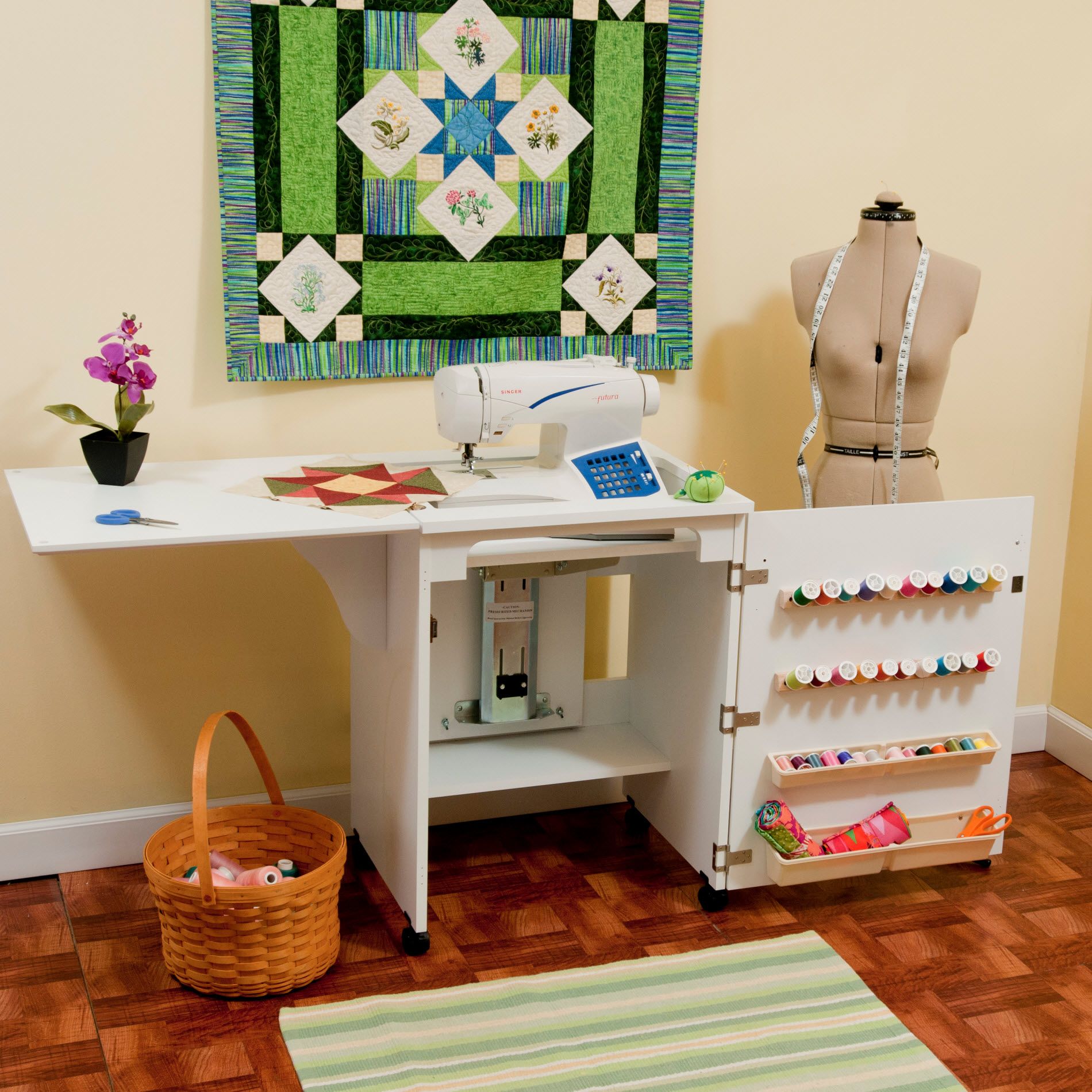 Arrow Sewing Cabinet w/EZ-Lift Air Mechanism, Crisp White at Kmart.com