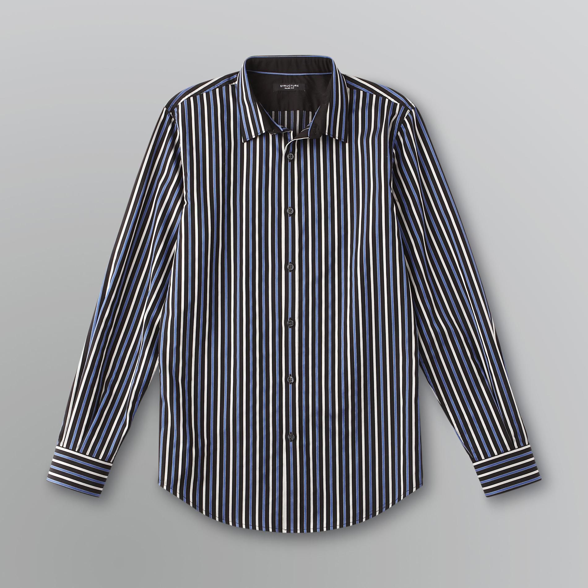 Structure Young Men's Striped Slim Fit Dress Shirt at Kmart.com