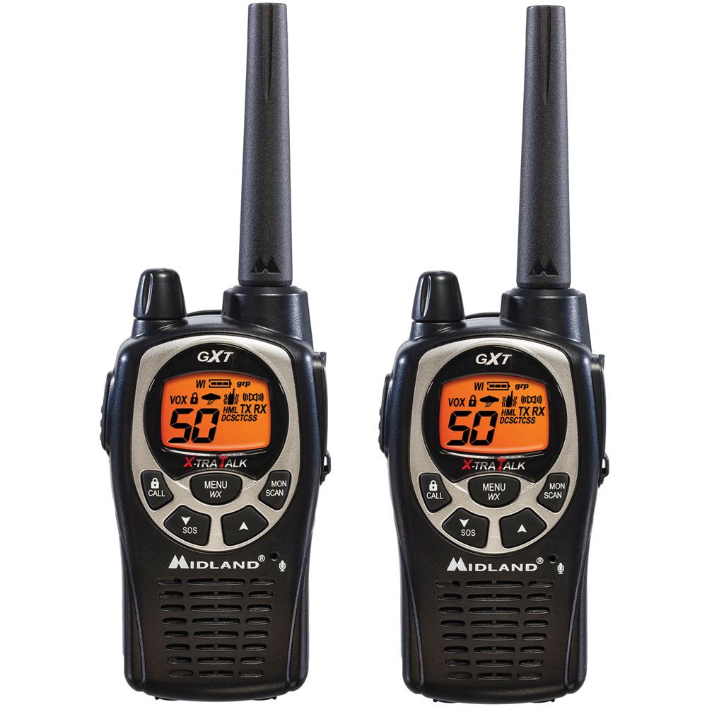 Midland 36 Mile Range 50 Channel Two-Way Radio Pair - Black