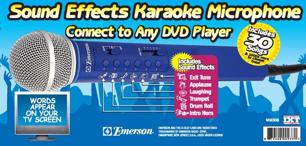 Emerson Special Effects Karaoke Converter Mic for DVD Players w/34 Songs at Kmart.com