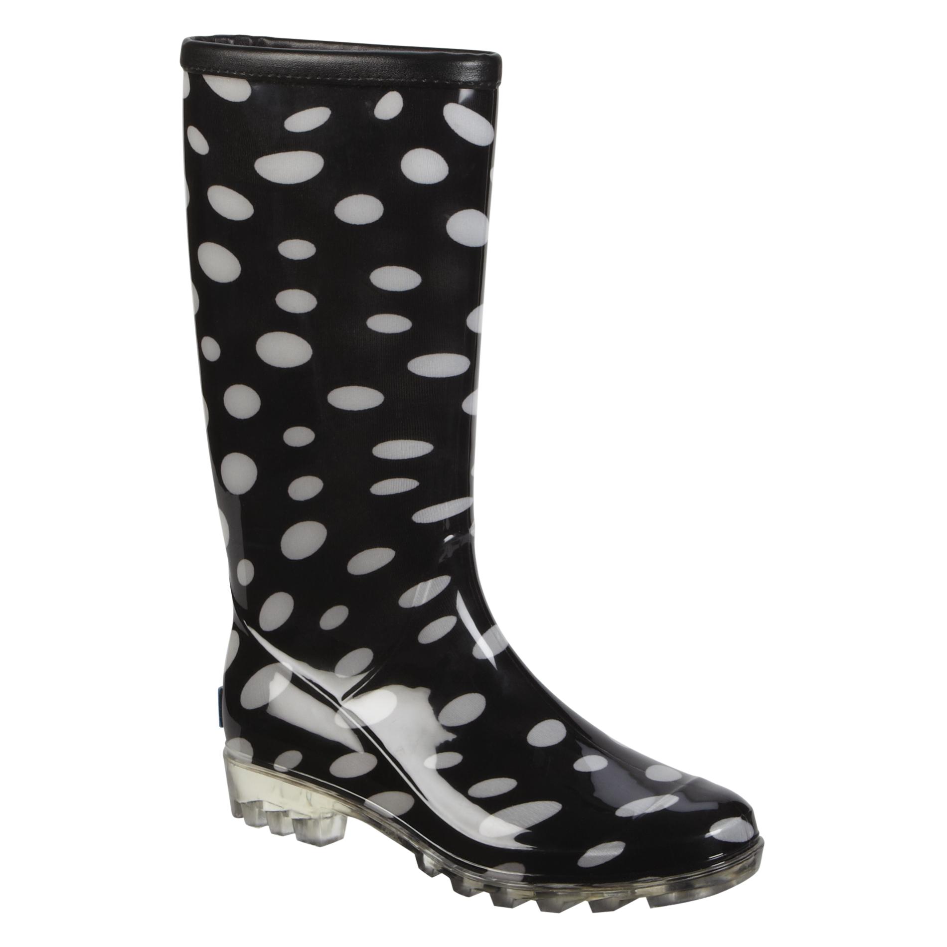 Bootsi Tootsi Women's Spots Rain Boot - Black at Kmart.com