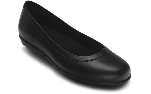 Crocs Work Woman's Grace Slip-Resistant Flat Black Leather #12121 at Sears.com