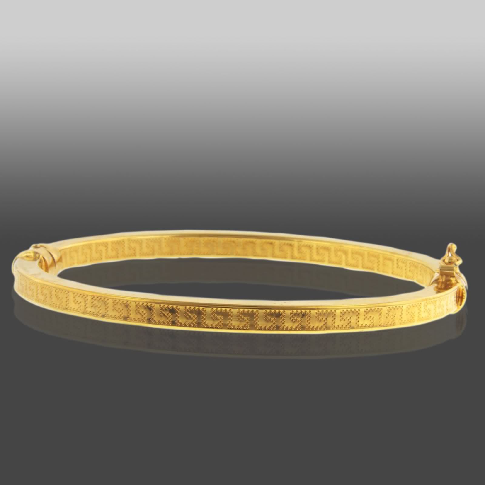 Romanza Greek Key Bangle Bracelet set in Gold over Bronze at Sears.com