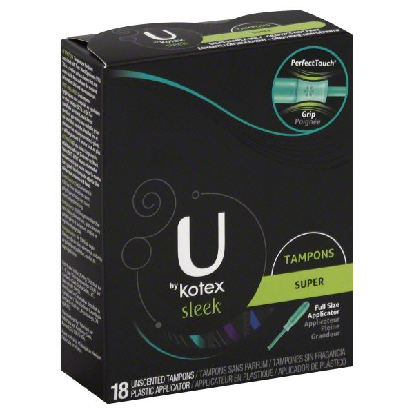 UPC 036000294590 product image for Kotex Sleek Super Unscented Tampons 18 CT BOX - KIMBERLY-CLARK/HOUSEHOLD PRODUCT | upcitemdb.com