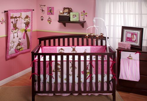 NoJo 3 Little Monkeys Girls 10pc Crib Set at Sears.com