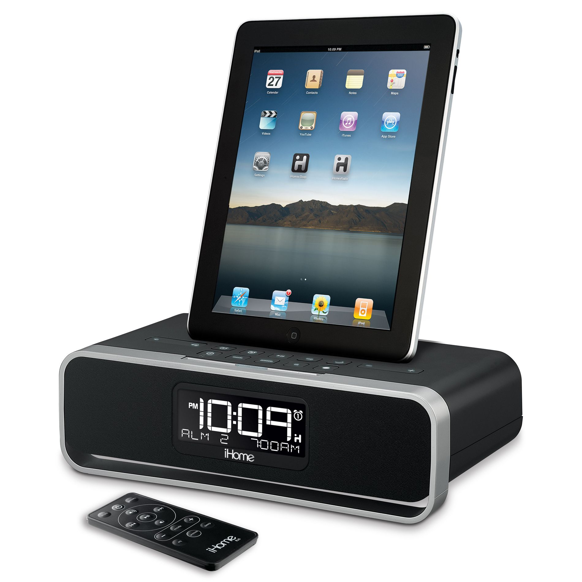 iHOME iD91 Dual Alarm Clock Radio for iPhone  iPod and iPad Black