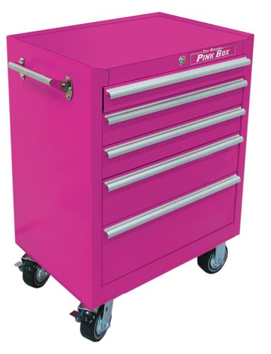 The Original Pink Box 26 5 Drawer 18G Steel Rolling Cabinet