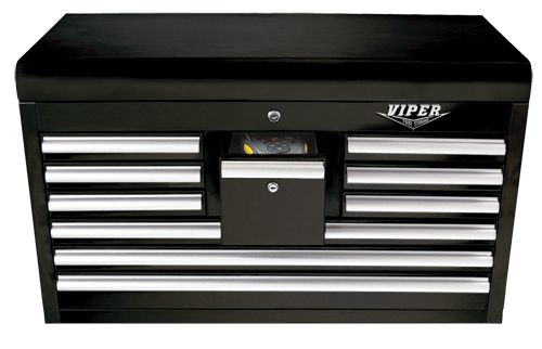 Viper Tool Storage 33 10 Drawer 18G Steel Top Chest w/ Whiskey Drawer