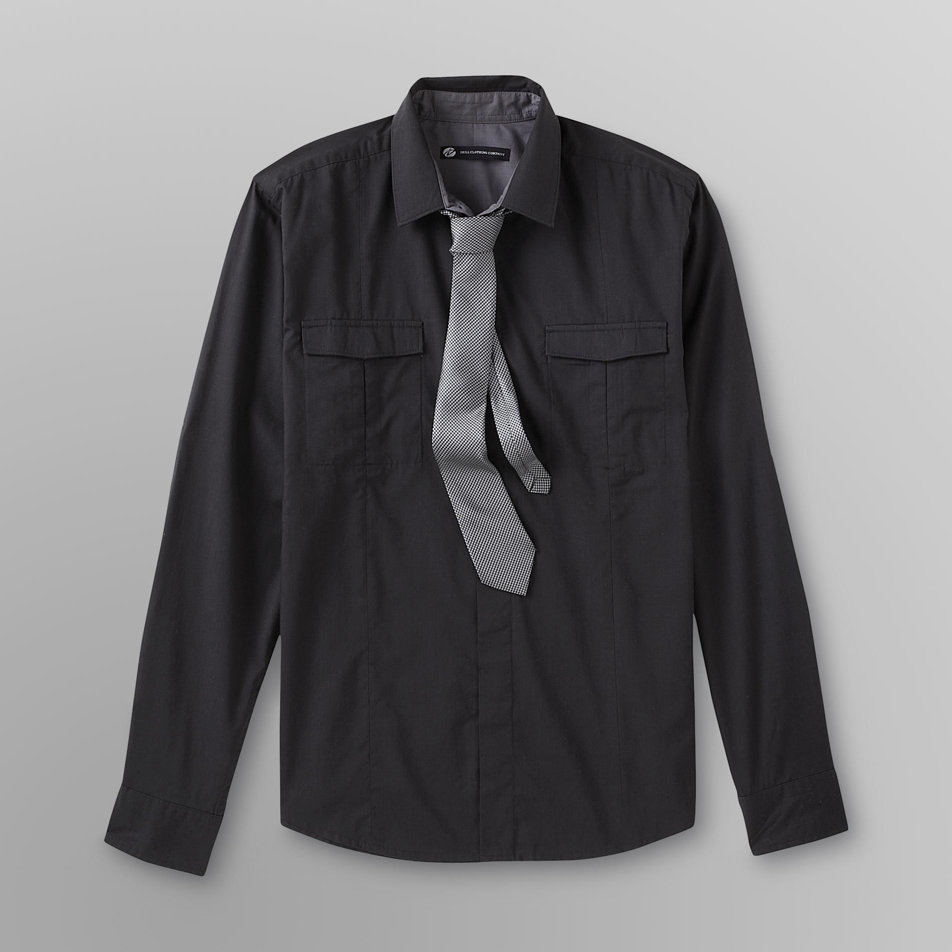 Drill Clothing & Co. Young Men's Dress Shirt & Houndstooth Tie