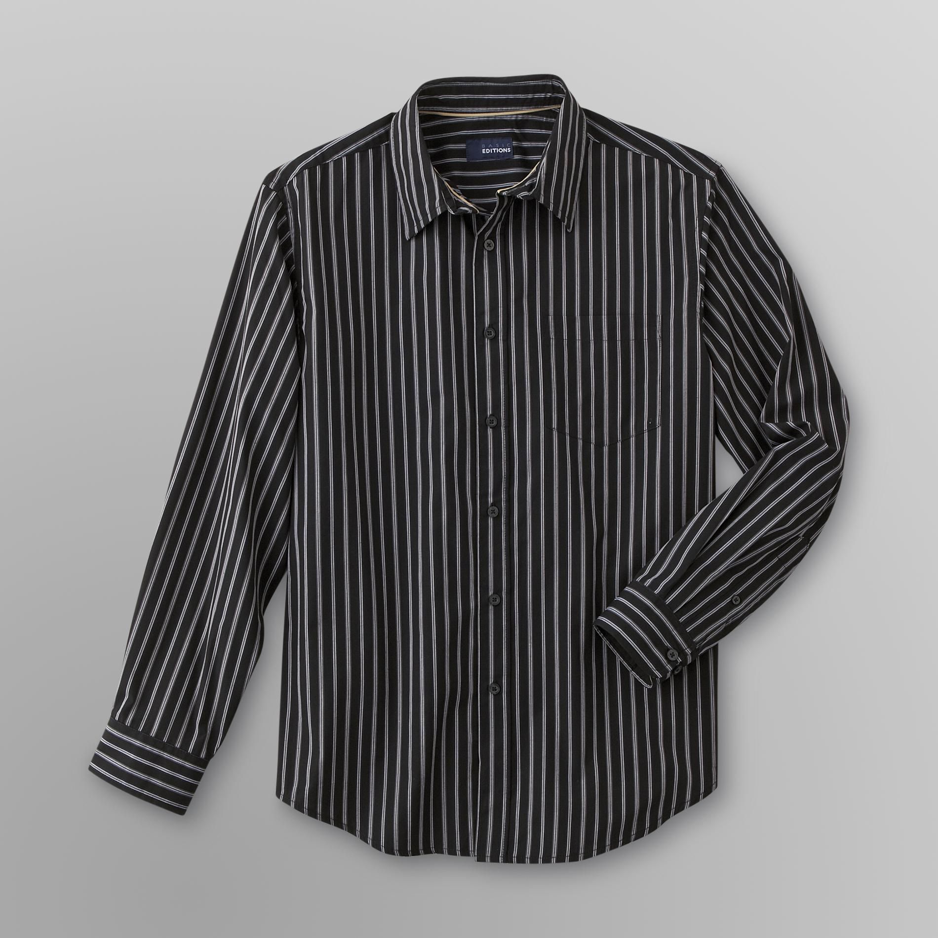 Basic Editions Men's Easy Care Striped Shirt at Kmart.com