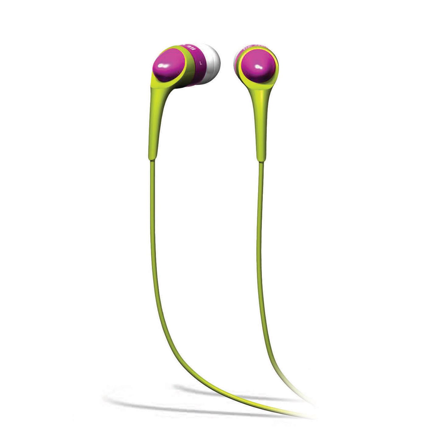 Maxell Couleur Buds Earbud with Lime Green Cord (Pink) at Kmart.com