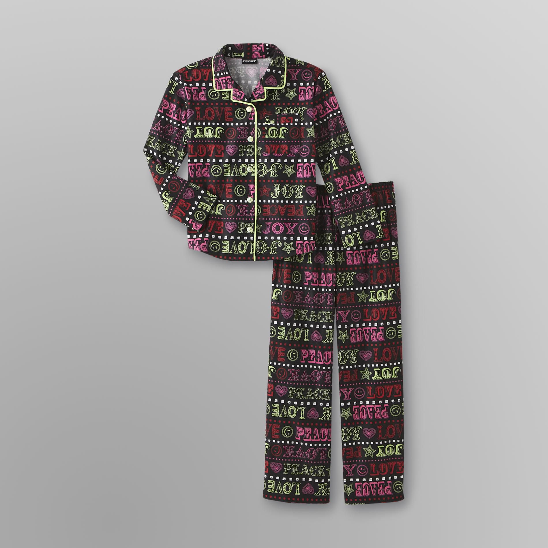 Joe Boxer Girl's Flannel Pajamas - Peace at Kmart.com