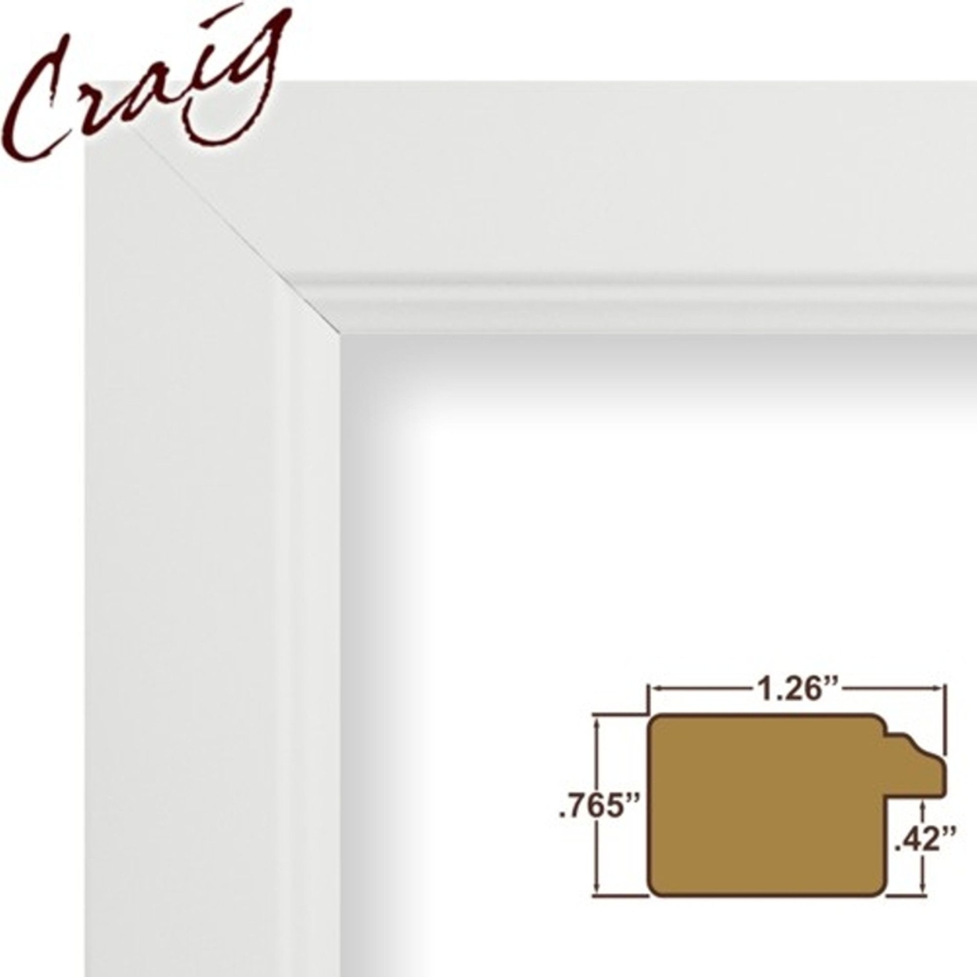 Craig Frames Inc 4" x 6" Smooth White Smooth Finish 1.26 Inch Wide Picture Frame (61999WH) at Kmart.com