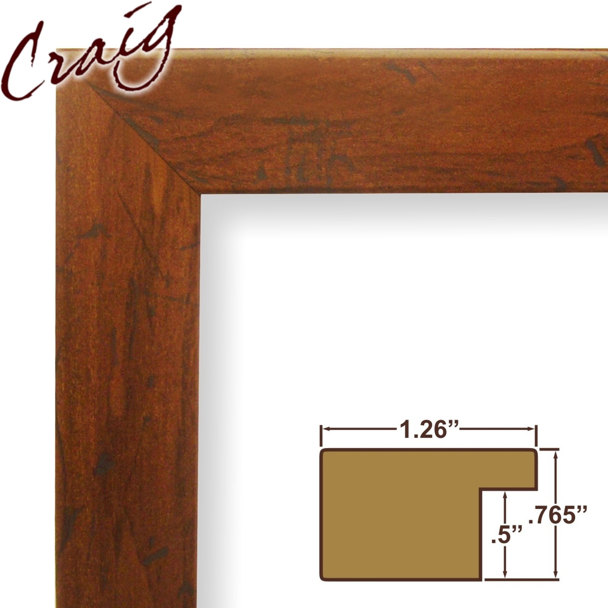Craig Frames Inc 8.5" x 11" Dark Brown Smooth Grain Finish 1.26 Inch Wide Picture Frame (FM26WA) at Kmart.com