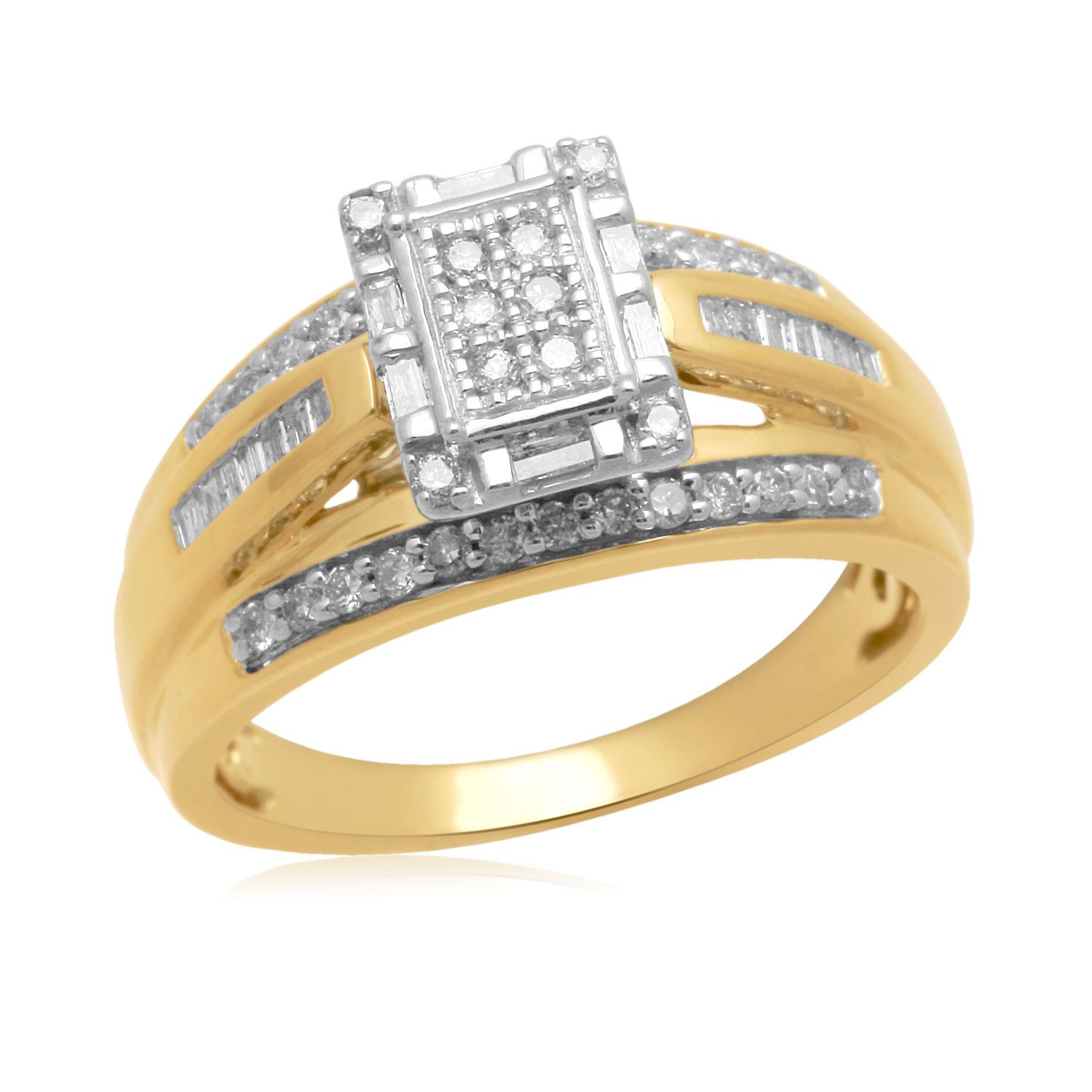 Eternal Treasures Gold over Silver 1/2cttw Princess Diamond Eternal Treasures Bridal Ring at Kmart.com